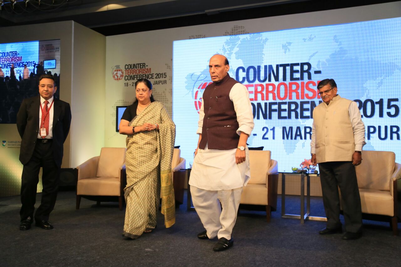 Union Home Minister Shri Rajnath Singh at the Inauguration of Internation Conference on Counter Terrorism held in Jaipur on 19th March 2015--