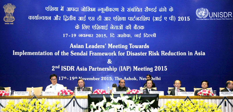 The Union Home Minister, Shri Rajnath Singh chairing the Inaugural Session of the Asian Leaders Meeting towards Implementation of the Sendai Framework, in New Delhi on November 17, 2015.