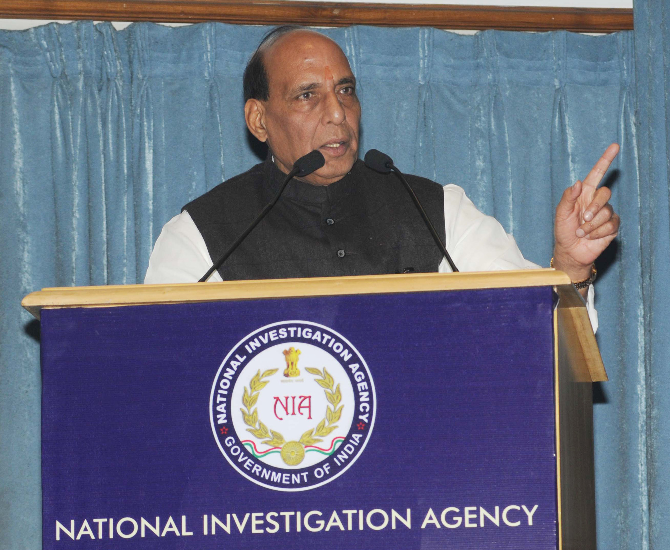 The Union Home Minister, Shri Rajnath Singh addressing at the National Investigation Agency (NIA) Day, in New Delhi on January 19, 2016.