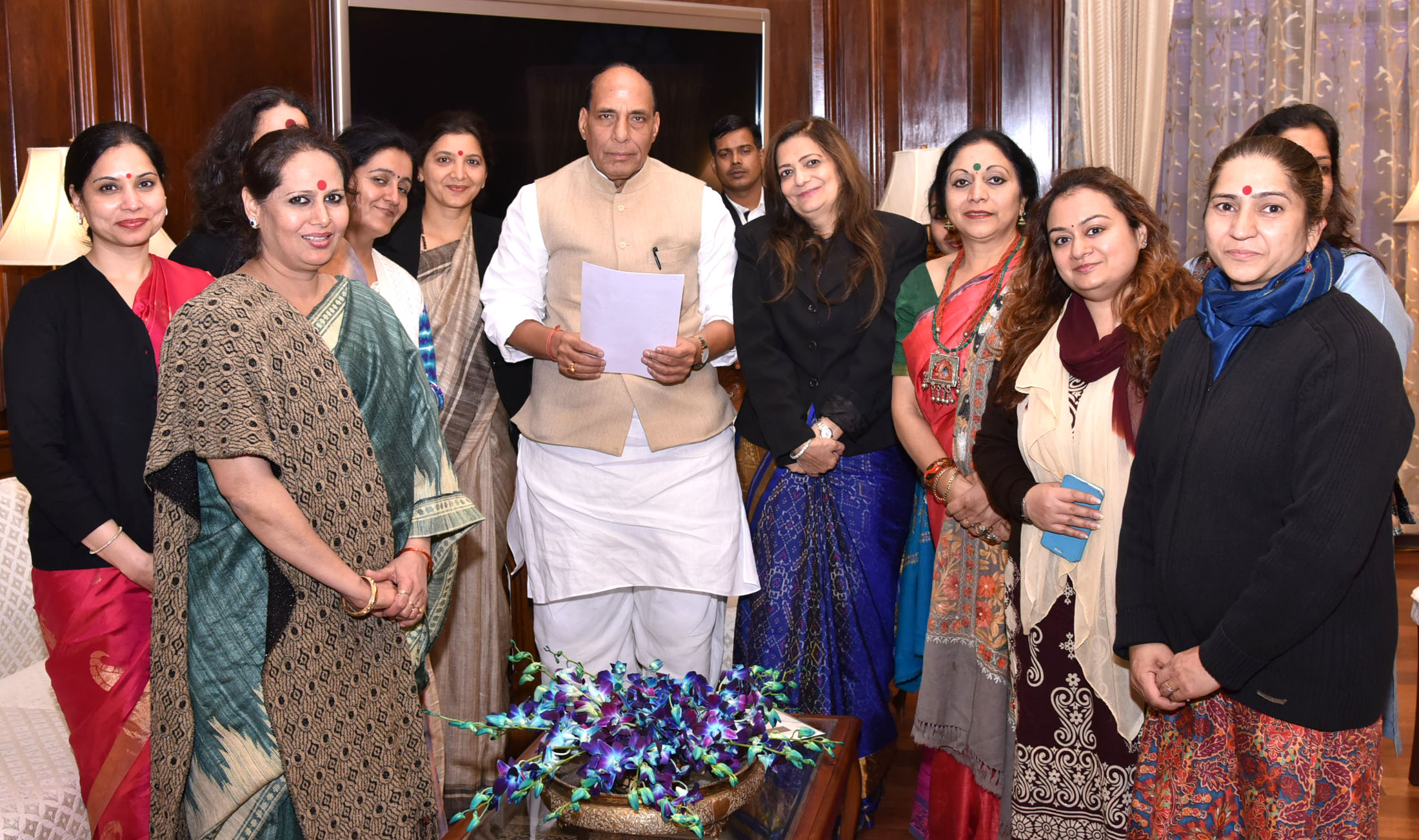 A delegation from Group of Intellectuals and Academicians (GIA) meeting the Union Home Minister, Shri Rajnath Singh, in New Delhi on February 15, 2016.
